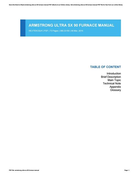 armstrong ultra sx  furnace manual   issuu