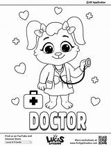 Coloring Doctor Kids Pages Printable Medical Print People Hospital sketch template
