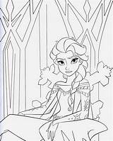 Coloring Frozen Pages Printable Disney Princess Elsa Filminspector Princesses Characters Movie sketch template