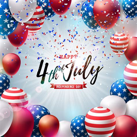july independence day   usa confetti background