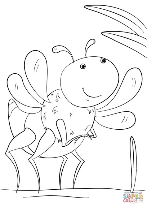 cartoon insect coloring page  printable coloring pages