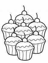 Coloring Pages Cupcake Baking Kitty Hello Clipart Cupcakes Easy Printable Bakery Getcolorings Color Getdrawings Library Print Comments sketch template