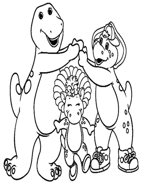 printable barney coloring pages  kids