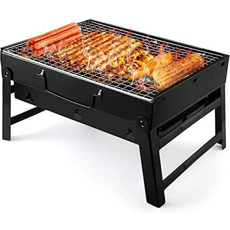 charcoal grills barbecue portable bbq stainless steel folding grill tabletop outdoor smoker bbq