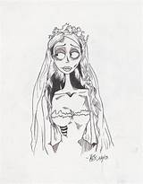 Bride Corpse Coloring Pencil Pages Emily Template sketch template