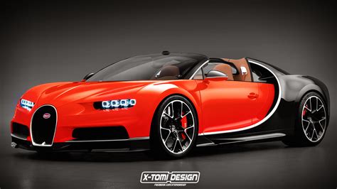 bugatti chiron grand sport roadster rendering  cool autoevolution