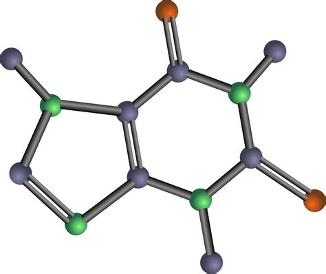 clipart caffeine molecule
