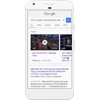 google brings   video previews  mobile search techio