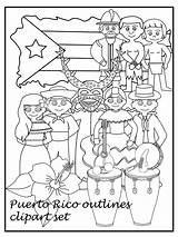 Puerto Rico Coloring Clipart Pages Set Outlines People Forts Garita La Teacherspayteachers Unit Puertorriqueña Actividades Descubrimiento Clip Diablo Printable Related sketch template