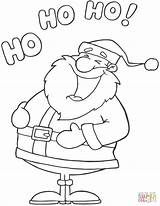 Santa Coloring Claus Ho Pages Drawing Printable sketch template