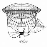 Airship Doodle Illustration Vector Vecteezy sketch template