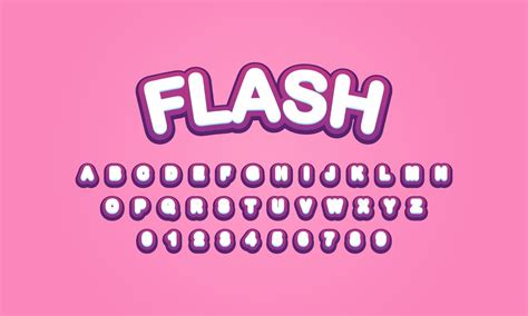 flash font alphabet  vector art  vecteezy
