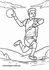 Handball Malvorlage Ausmalbilder Spieler Malvorlagen Seite sketch template