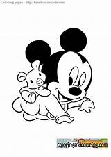 Mickey Baby Pages Coloring Mouse Timeless Miracle sketch template