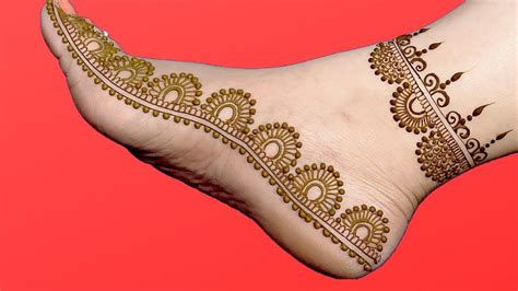 mehndi designs for legs simple and easy for beginners
