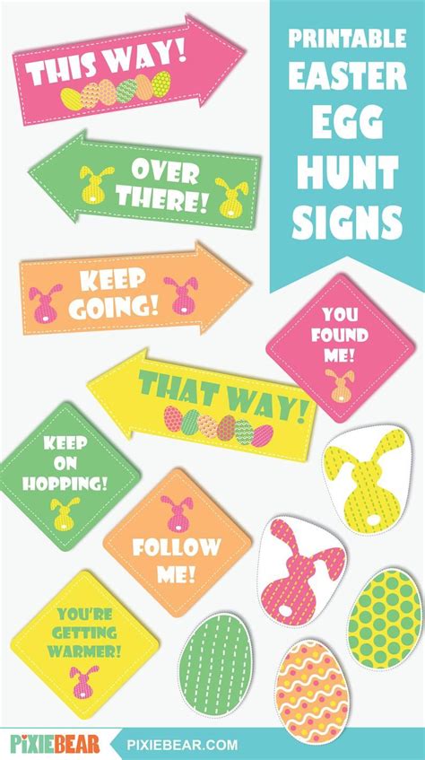 easter egg hunt signs printable easter party signs  etsy israel