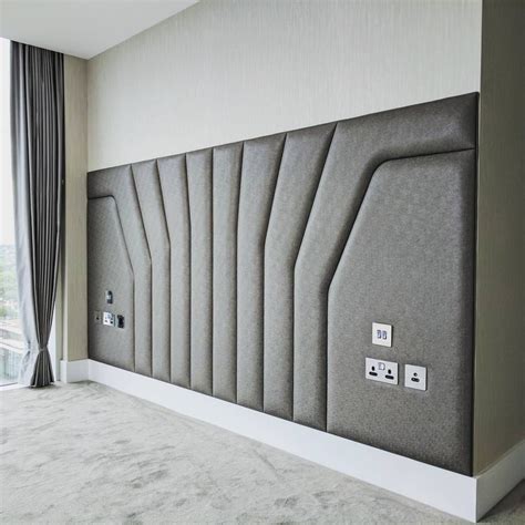 semi padded wall  london headboard paddedwall upholstery interiordesign padded