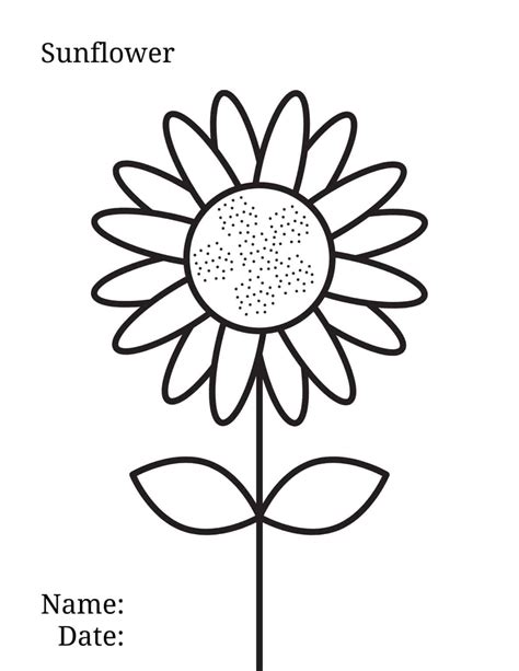 sunflower coloring page brighten  day  floral fun