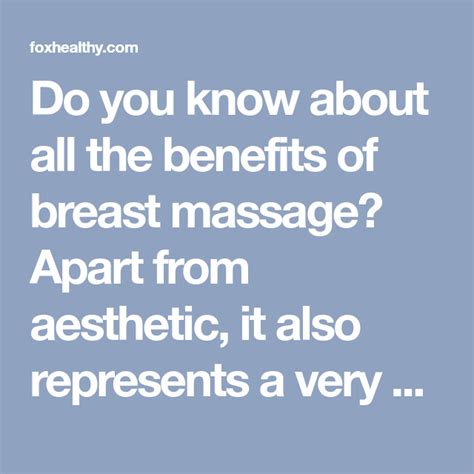 Pin On Breast Health Massage