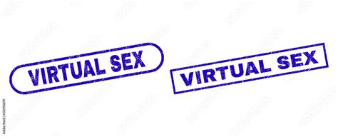 vettoriale stock blue rectangle and rounded virtual sex watermark flat