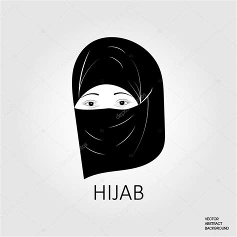 hijab icon arab clothing muslim woman — stock vector