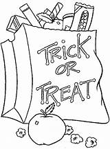 Candy Halloween Coloring Pages Treat Trick Kids Printable Corn Adults Getcolorings Color Candies Bag Getdrawings sketch template