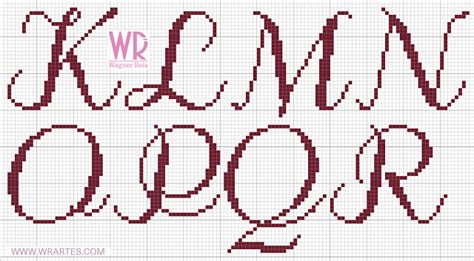 alfabeto maiusculo chique ponto cruz grafico alfabeto ponto cruz letras em ponto cruz