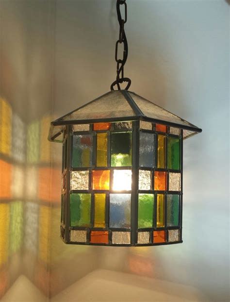 kantige glas  lood lamp hanglamp catawiki