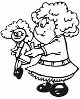 Girl Little Coloring Doll Baby Pages Her Family Loves Popular sketch template