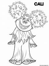 Coloring Pages Smallfoot Cali Printable Yeti Drawing Sheets Kids Yet Cute Smiling Hand Kleurplaten Fun Disney Movie Print Adults Birthday sketch template