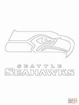 Seahawks Seattle Coloring Logo Pages Drawing Football Printable Color Supercoloring Outline Nfl Kids Russell Wilson Jersey Printables Seahawk Stencil Drawings sketch template