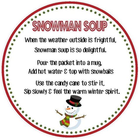 snowman soup snowman soup snowman soup printables soup gifts