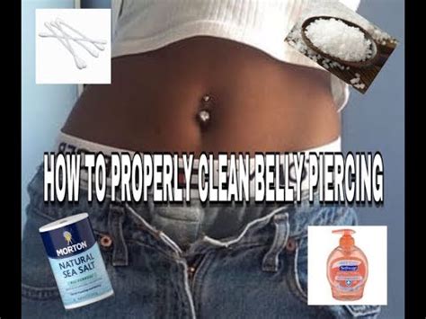 clean belly piercing youtube