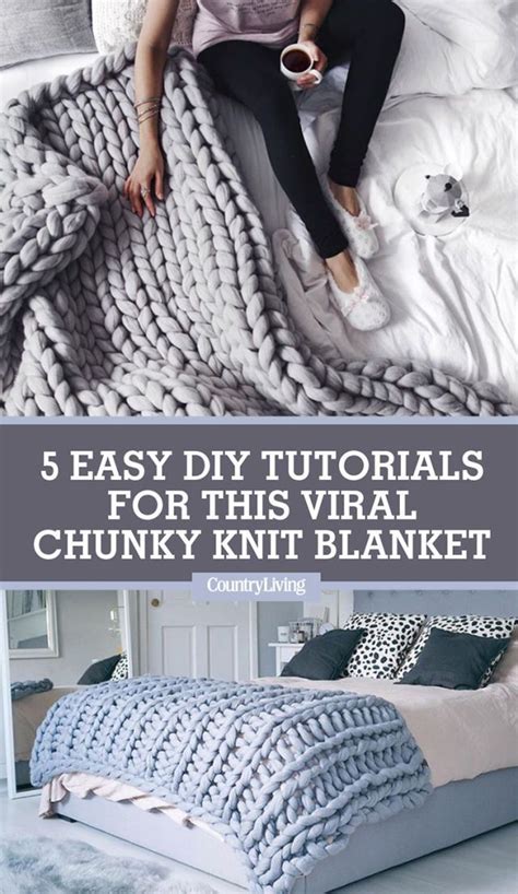 easiest tutorial   chunky knit blanket  loves chunky knit blanket