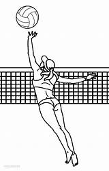 Volleyball Coloring Pages Printable Kids Cool2bkids Colouring Sports sketch template