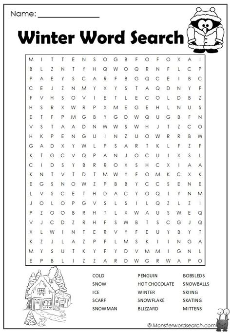 winter word search winter words winter word search holiday words