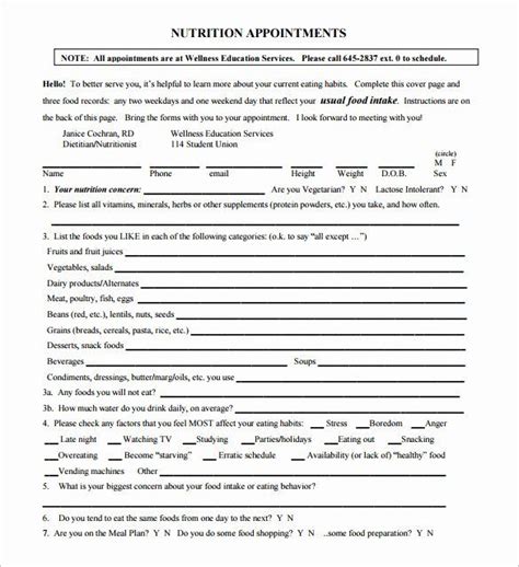 doctor visit form template    appointment schedule templates