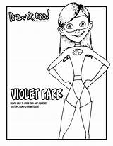 Incredibles Violet Parr Drawing Draw Coloring Tutorial Too Subscribe Channel Enjoy Please If sketch template