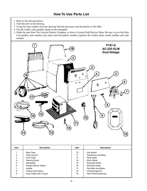 lincoln ranger  welder parts manual