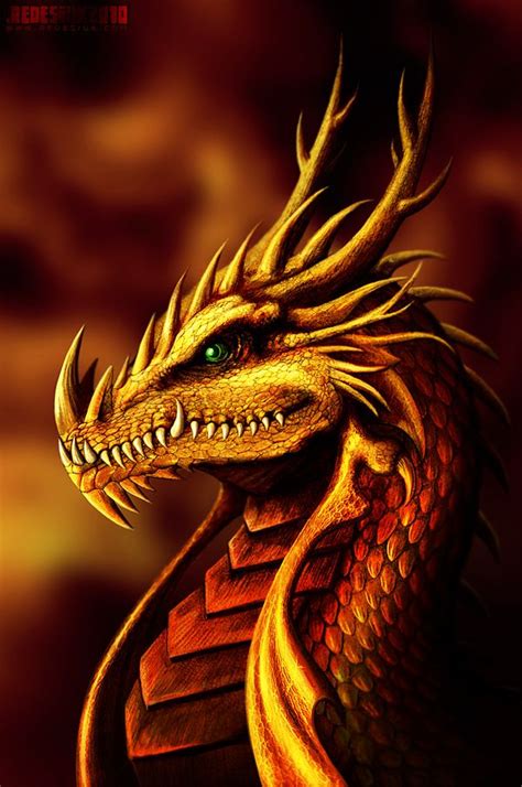 golden dragon  vesner  deviantart fantasy dragon dragon pictures fairy dragon