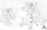 Celestia Cadence Youloveit Ponies пони Unicornio раскраска sketch template