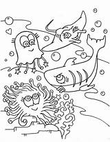 Coloring Pages Under Sea Ocean Colouring Printable Animal Worksheets sketch template