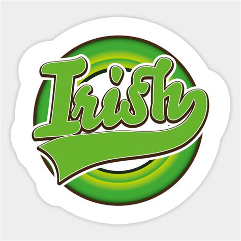 irish logo ireland irish logo sticker teepublic