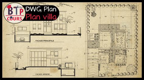 plan architecture villa   cours btp