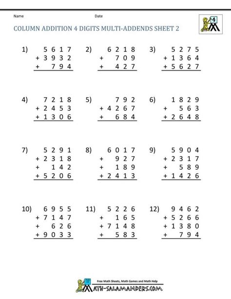 digit addition  regrouping worksheets worksheet hero math