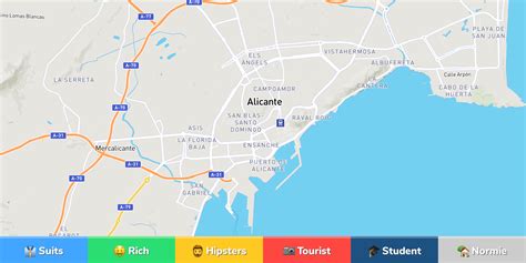 alicante neighborhood map
