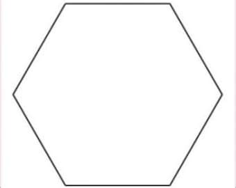 hexagon template etsy