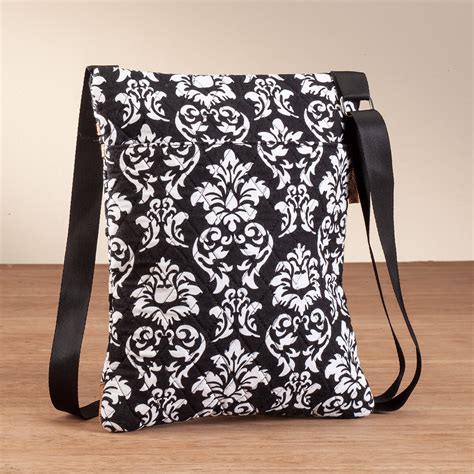 quilted black  white crossbody bag blackmulti ebay