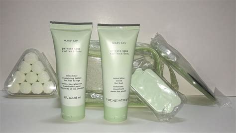 mary kay private spa collection mint bliss  feet scrub lotion fizz