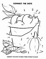 Dot Dots Fall Connect Coloring Pages Activity Easy Apples Kids Color Corn Pumpkin Kindergarten Sheet Sheets Honkingdonkey Popular Coloringhome Library sketch template